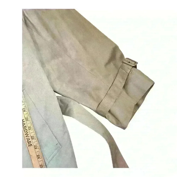 Vintage Oleg Cassini  Tan All Weather overcoat  Men’s Size 48 R - Picture 10 of 14